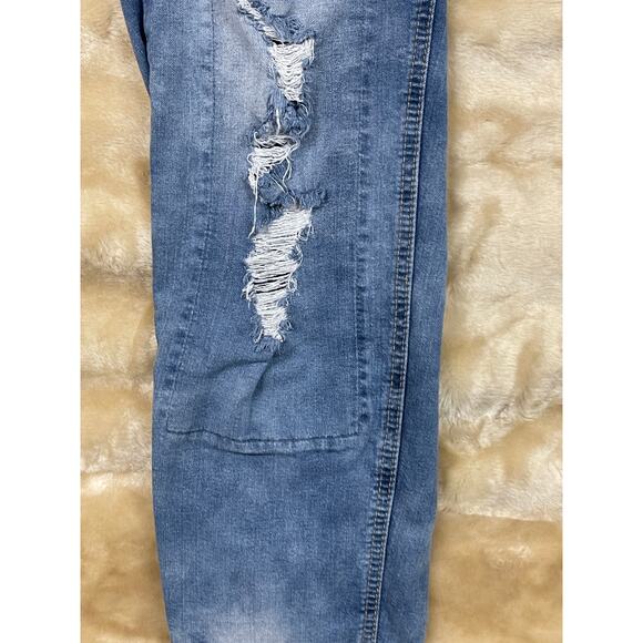 Women's Plus size 18W Straight jeans Distressed Ashley Stewart Blue - Picture 4 of 8